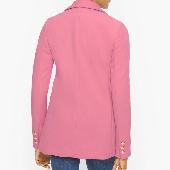 Talbots pink double knit gold button crest emblem double breasted blazer - Picture 11 of 11